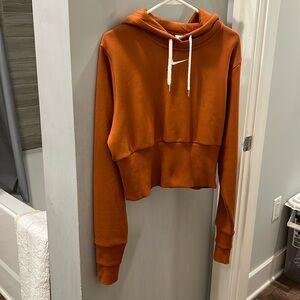 Burnt Orange Nike Cropped Hoodie/M